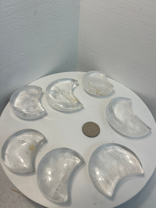CLEAR QUARTZ MOON-Clarity, Amplification, Intuition