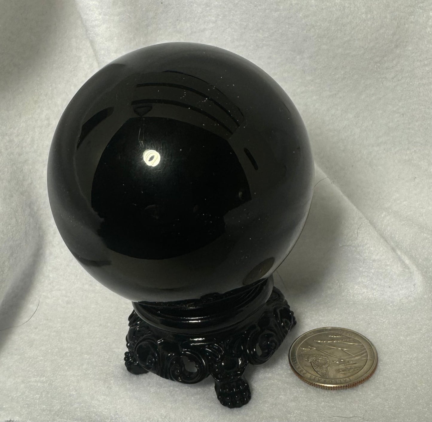 OBSIDIAN SPHERE- growth, protection, transformation