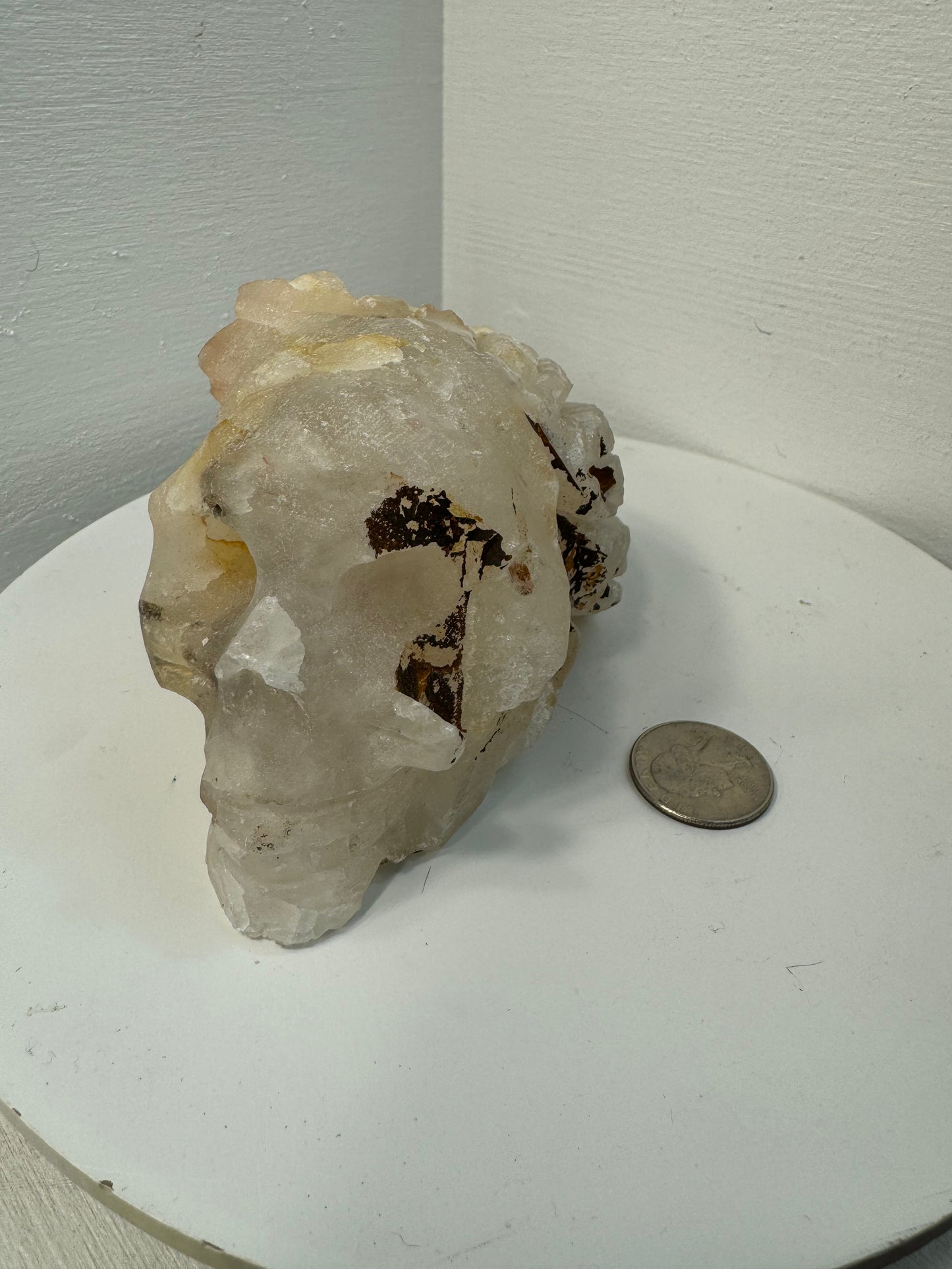 CLEAR QUARTZ CLUSTER SKULL -Clarity, Amplification, Spiritual Connection