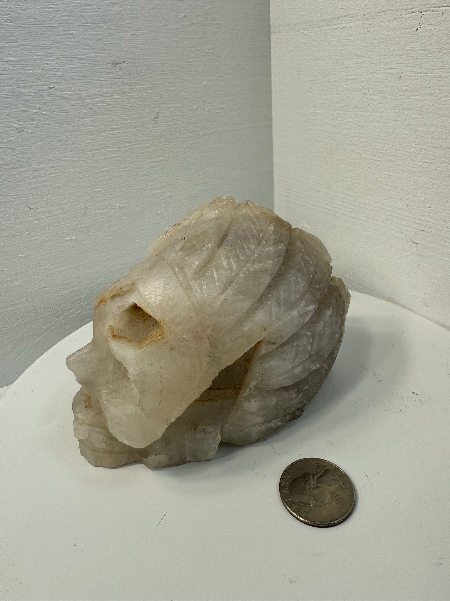 CLEAR QUARTZ CLUSTER SKULL -Clarity, Amplification, Spiritual Connection