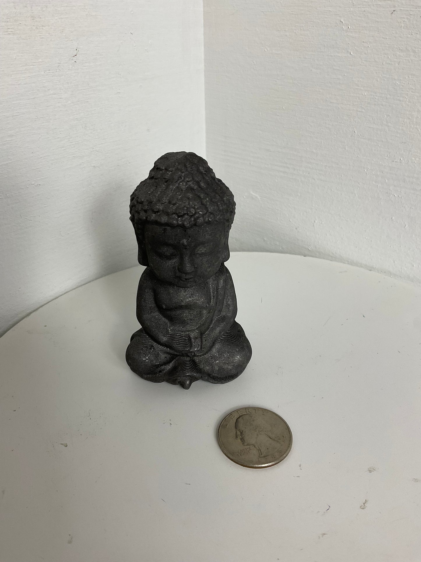 SHUNGITE BUDDHA CARVING- Protection, Healing, and Spiritual Balance