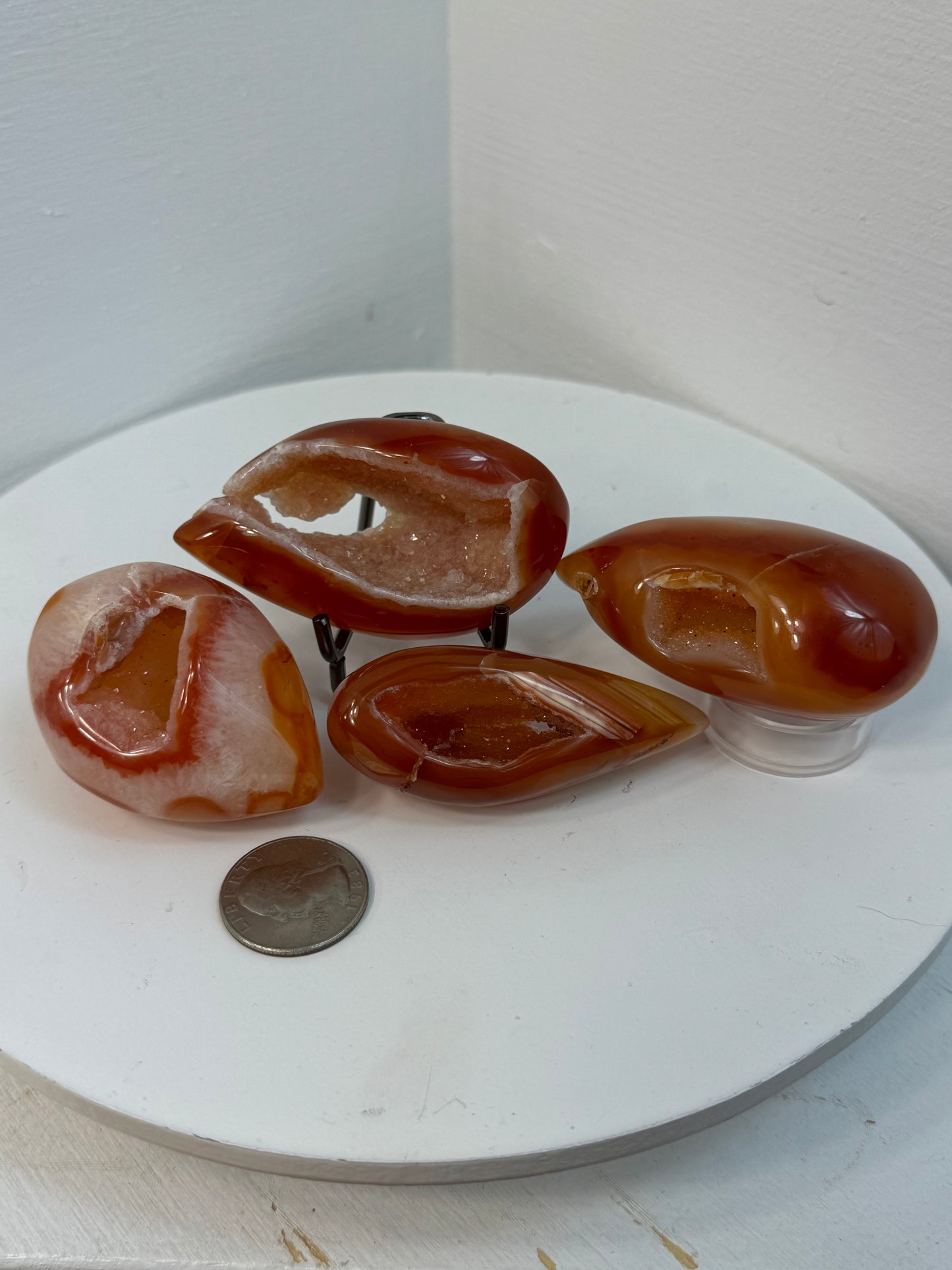 CARNELIAN DRUZY TEARDROP- Vitality, Creativity, Emotional Healing