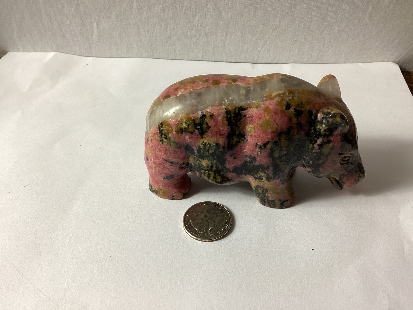 RHODONITE HIPPO- Compassion, Balance, and Emotional Strength