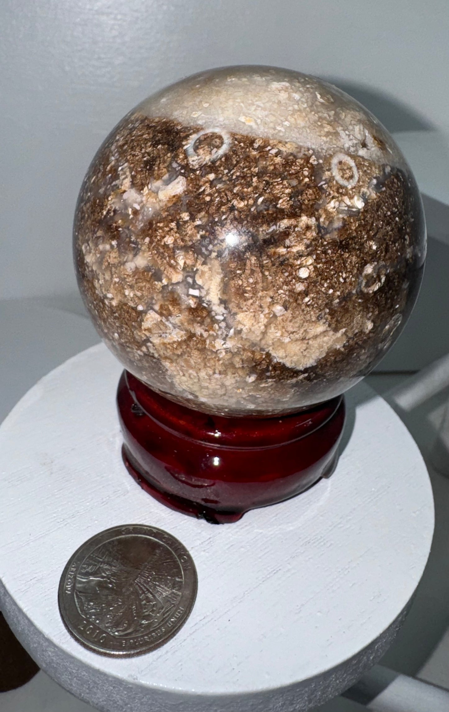 RHYOLITE SPHERE-joy, balance, determination