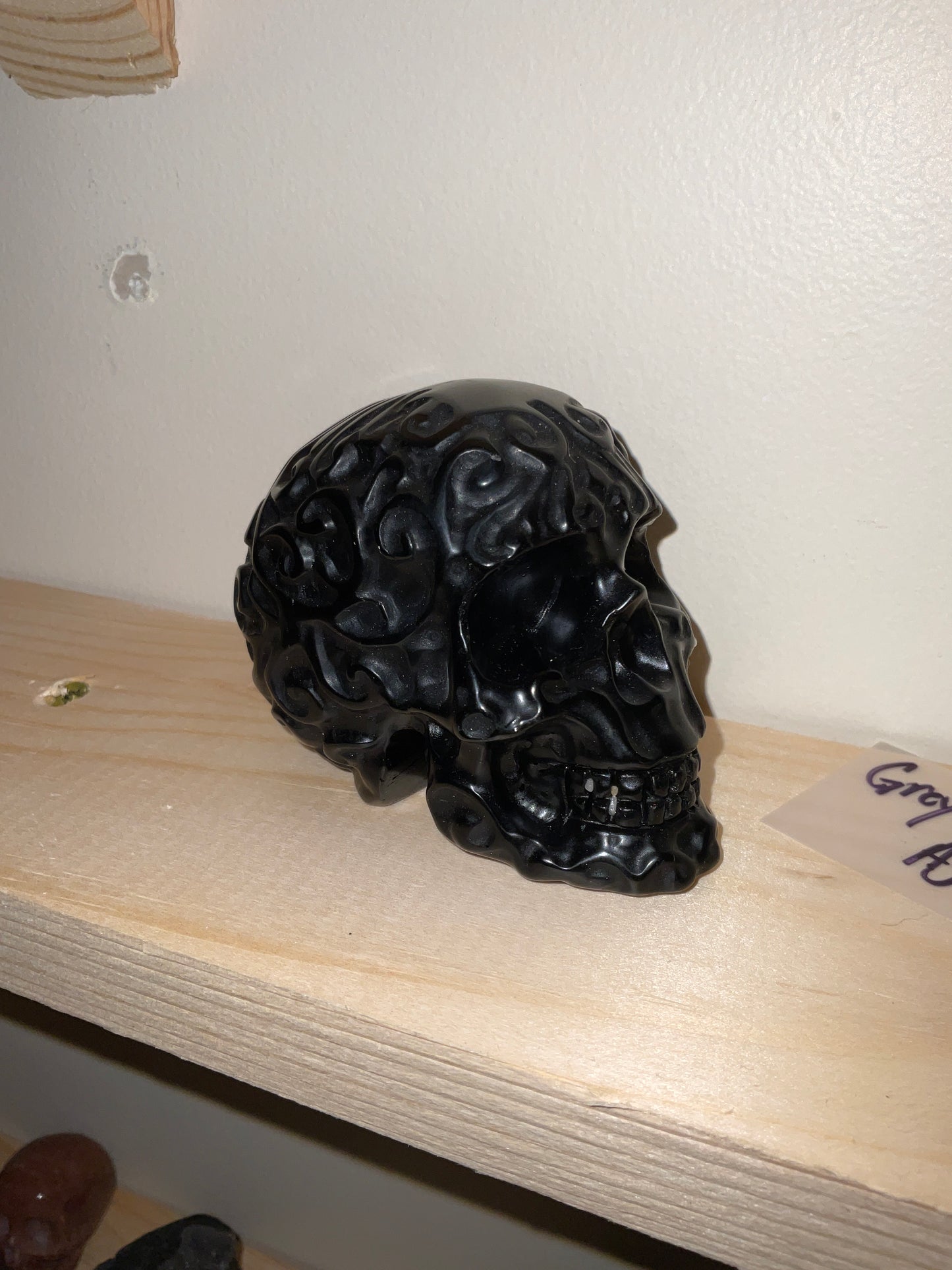 OBSIDIAN SKULL- growth, protection, transformation