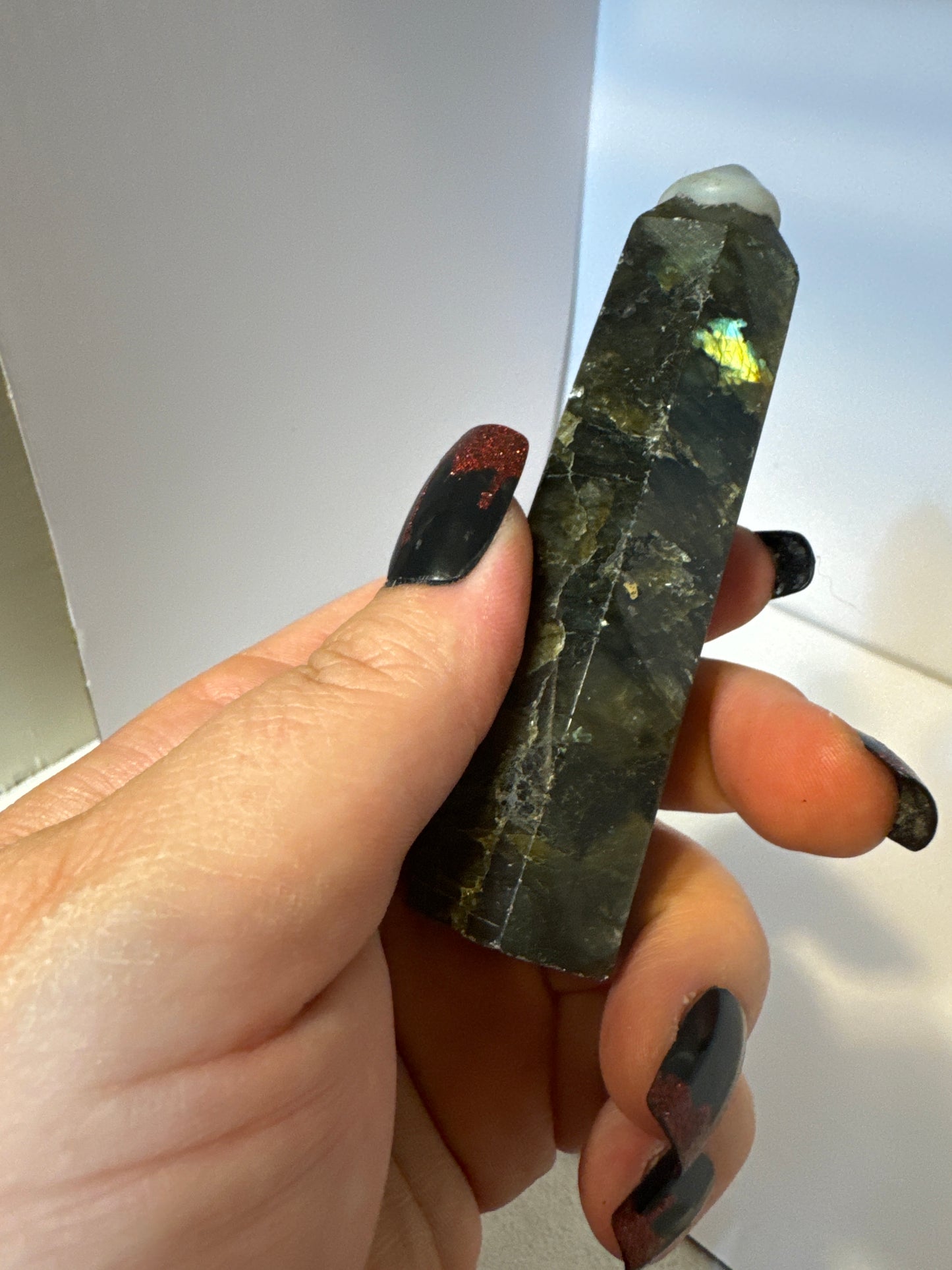 LABRADORITE TOWER-intuition, protection, and spiritual awakening