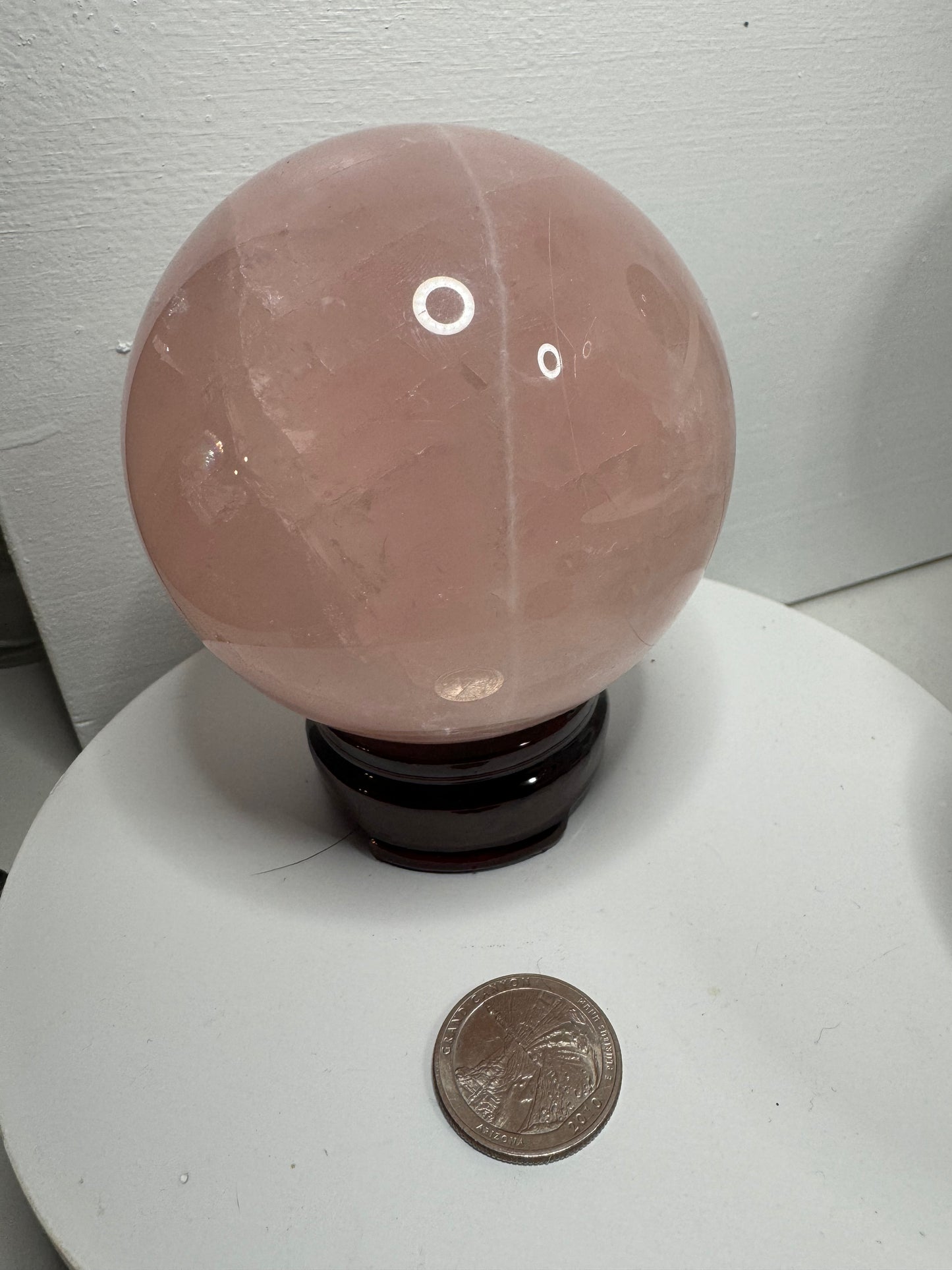 ROSE QUARTZ SPHERE-love, compassion, harmony