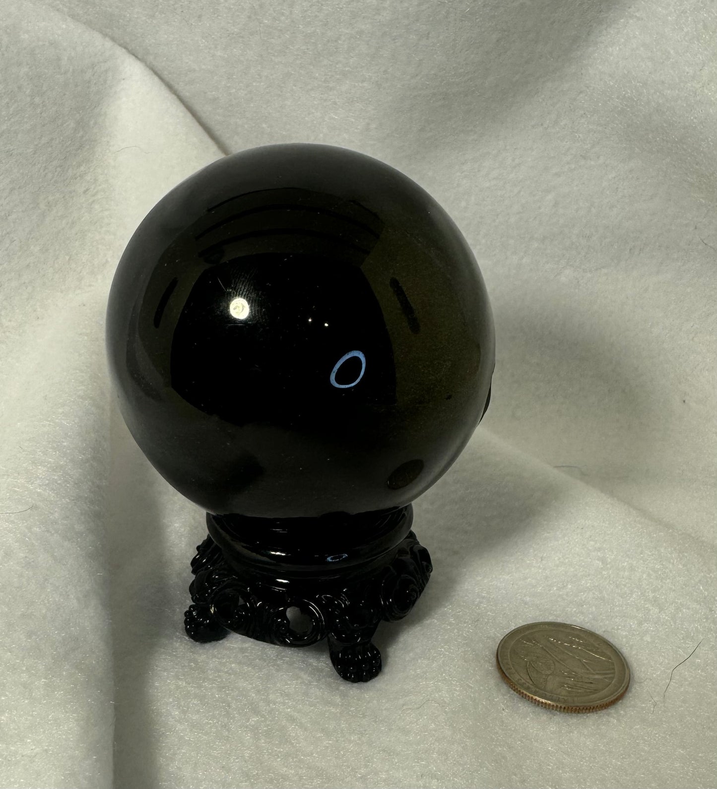 OBSIDIAN SPHERE- growth, protection, transformation