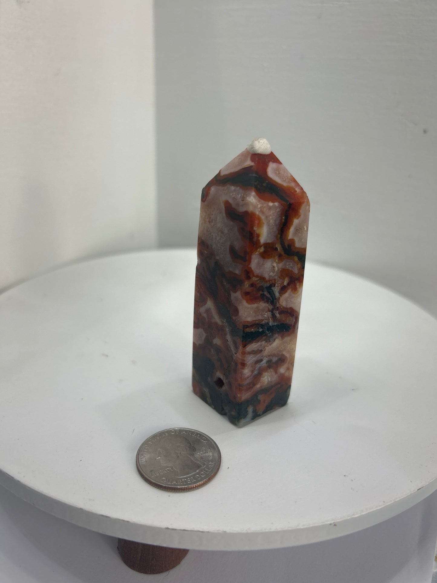 RED MOSS AGATE TOWER~ Growth, Vitality, and Grounding