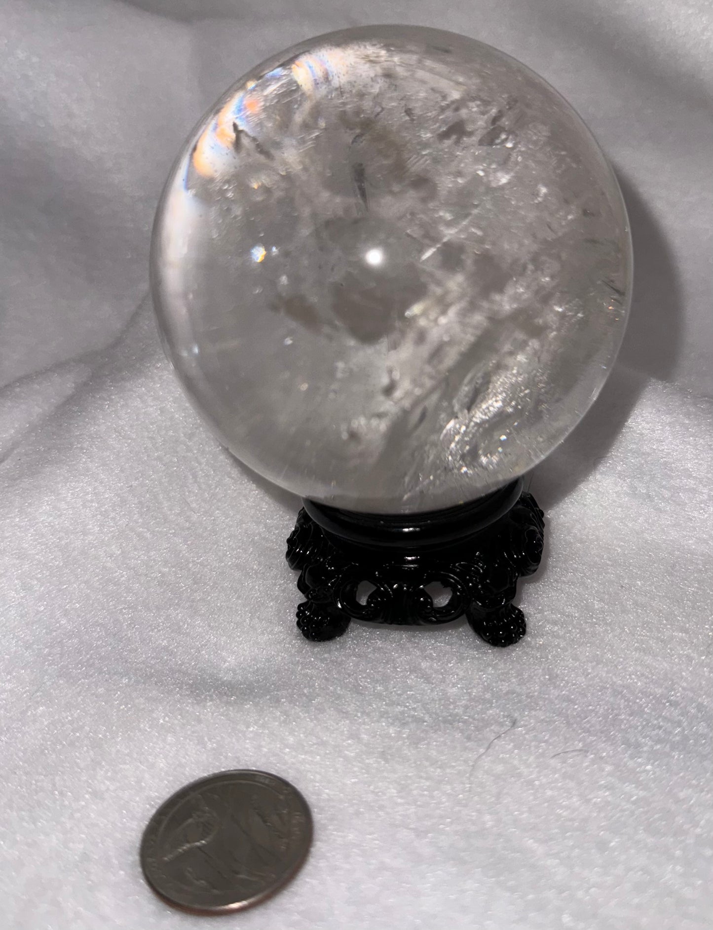 CLEAR QUARTZ SPHERE -healing, spirituality, enlightenment
