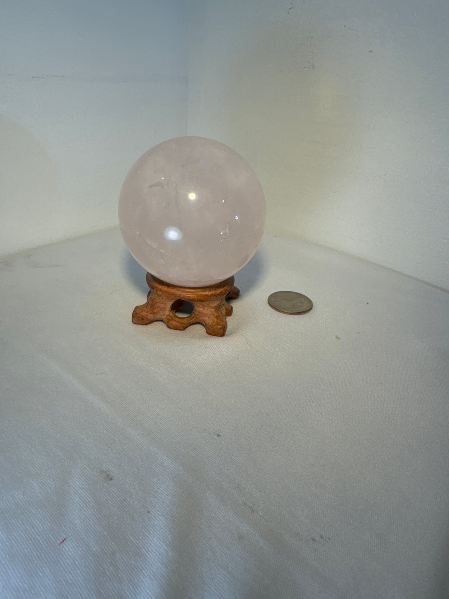 ROSE QUARTZ SPHERE-love, compassion, harmony