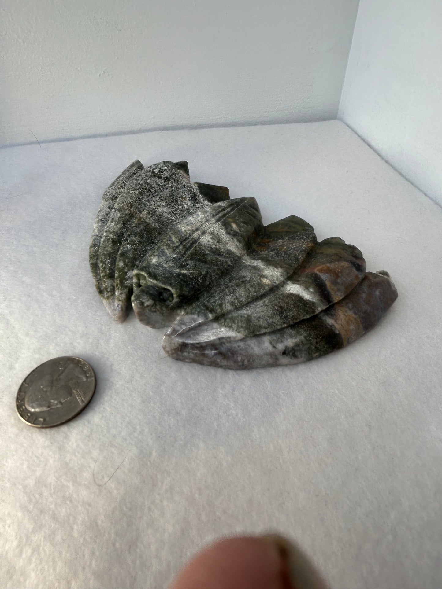 OCEAN JASPER BAT carving-inner peace, emotional healing, spiritual renewal
