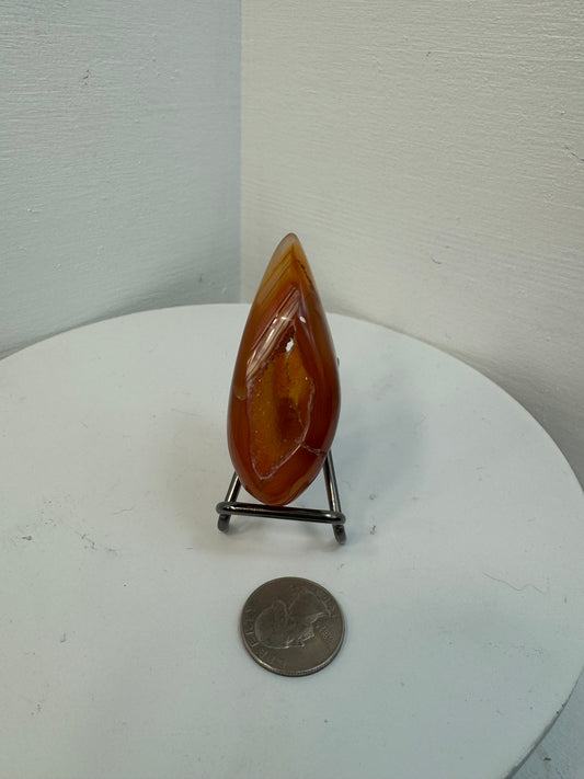 CARNELIAN DRUZY TEARDROP- Vitality, Creativity, Emotional Healing