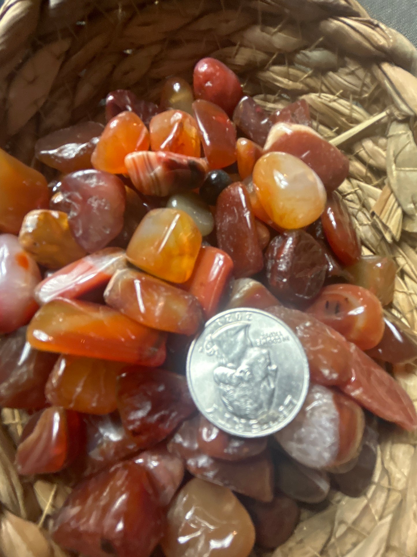 CARNELIAN TUMBLES/CHUMBLES/CHIPS- Vitality, Courage, Creativity