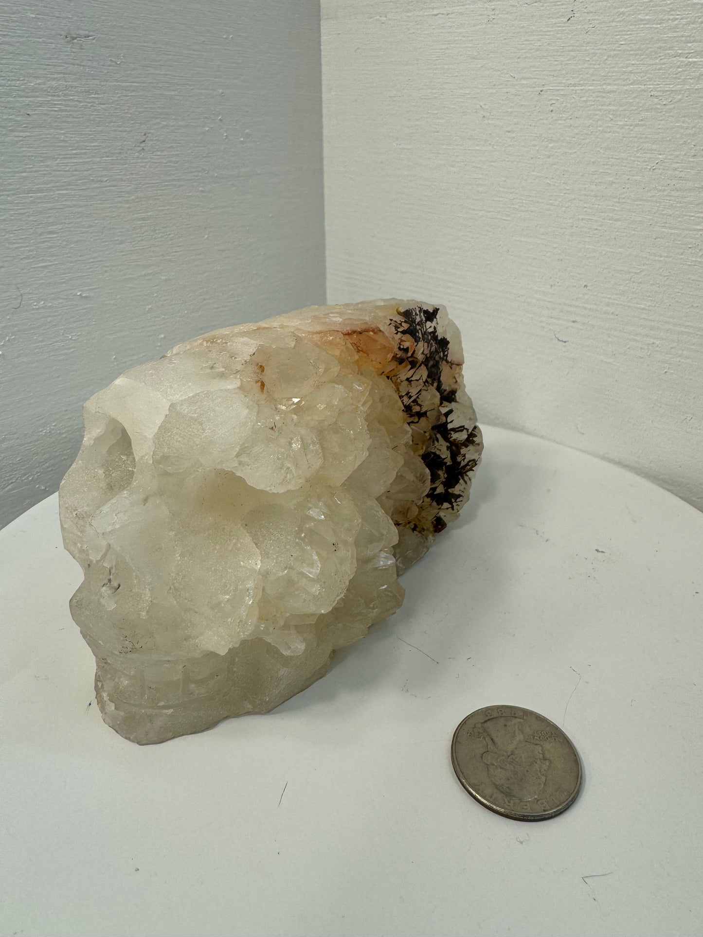 CLEAR QUARTZ CLUSTER SKULL -Clarity, Amplification, Spiritual Connection