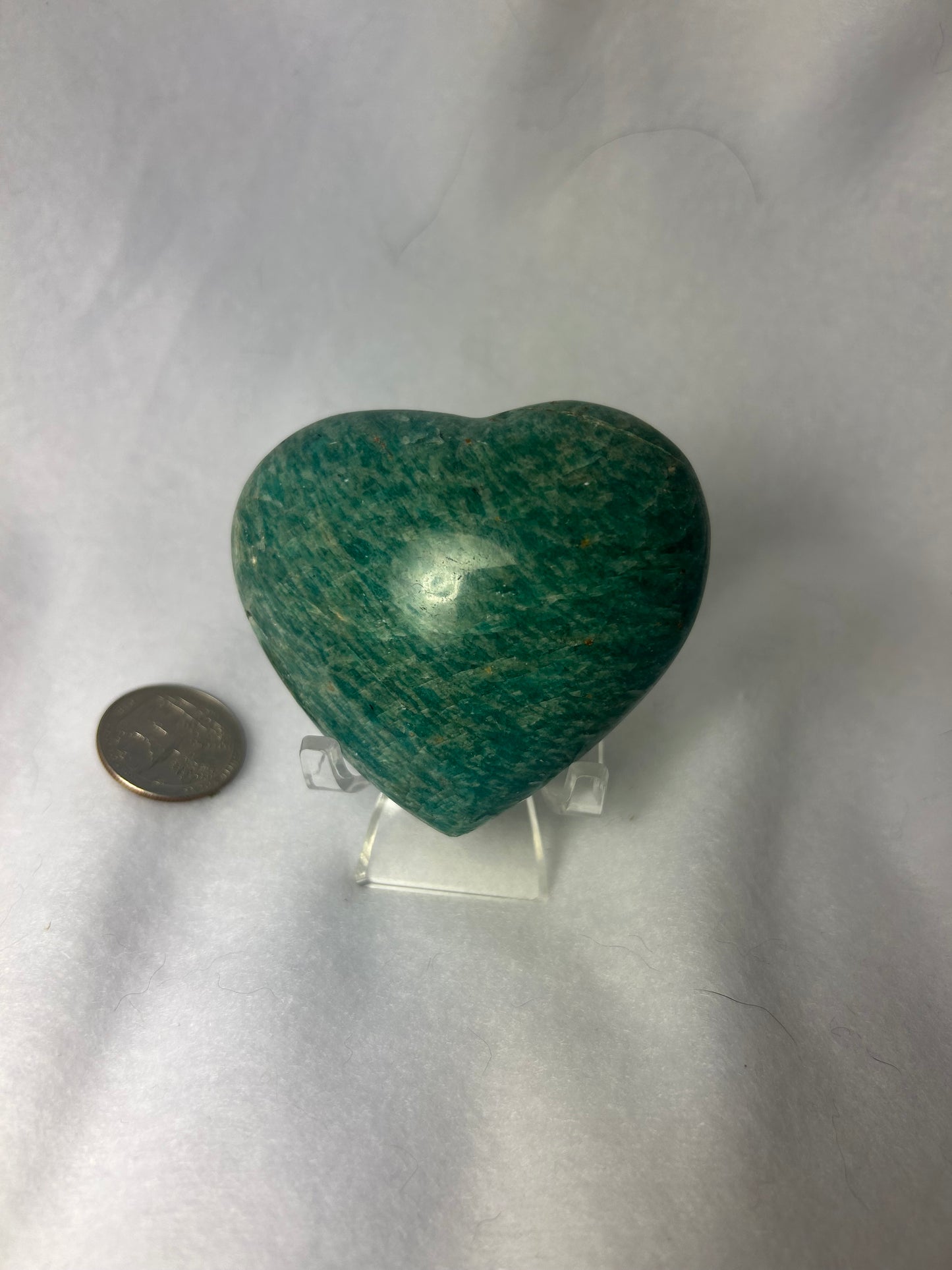AMAZONITE HEART-luck, love, adventure