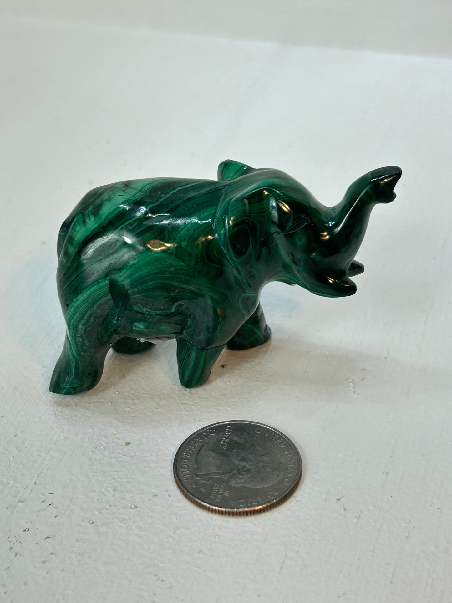 MALACHITE ELEPHANT- Transformation, Protection, Prosperity