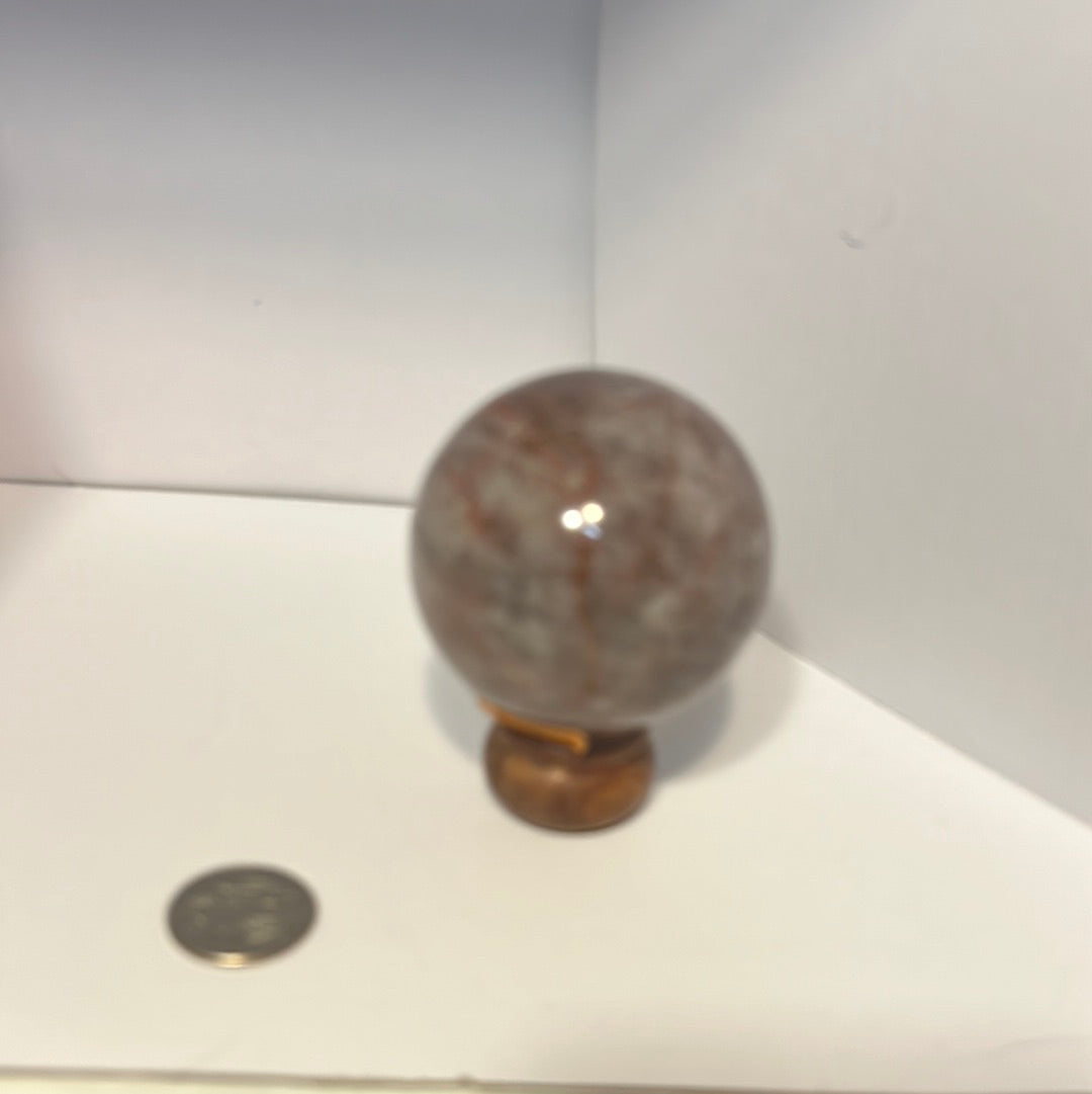 FIRE QUARTZ SPHERE-passion, vitality, spiritual awakening