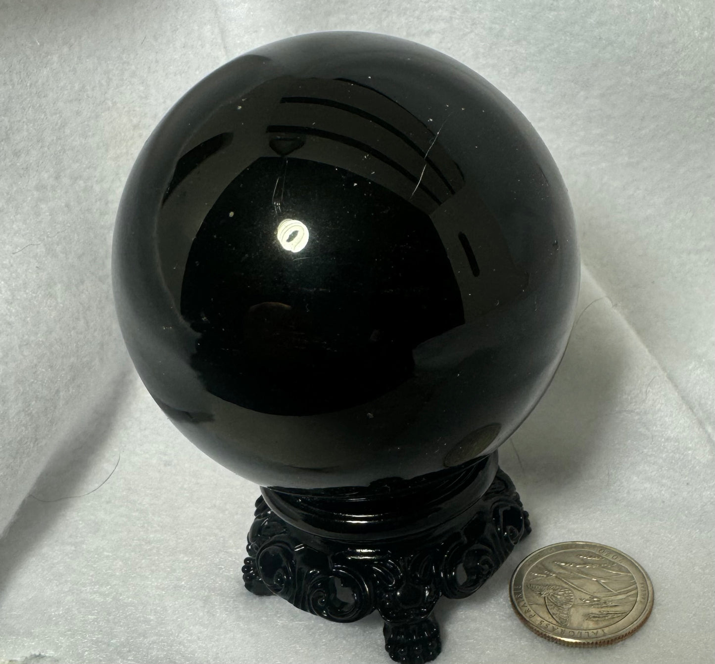 OBSIDIAN SPHERE- growth, protection, transformation