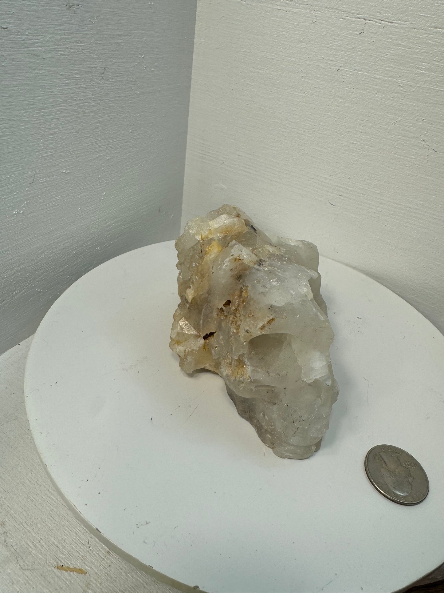 CLEAR QUARTZ CLUSTER SKULL -Clarity, Amplification, Spiritual Connection