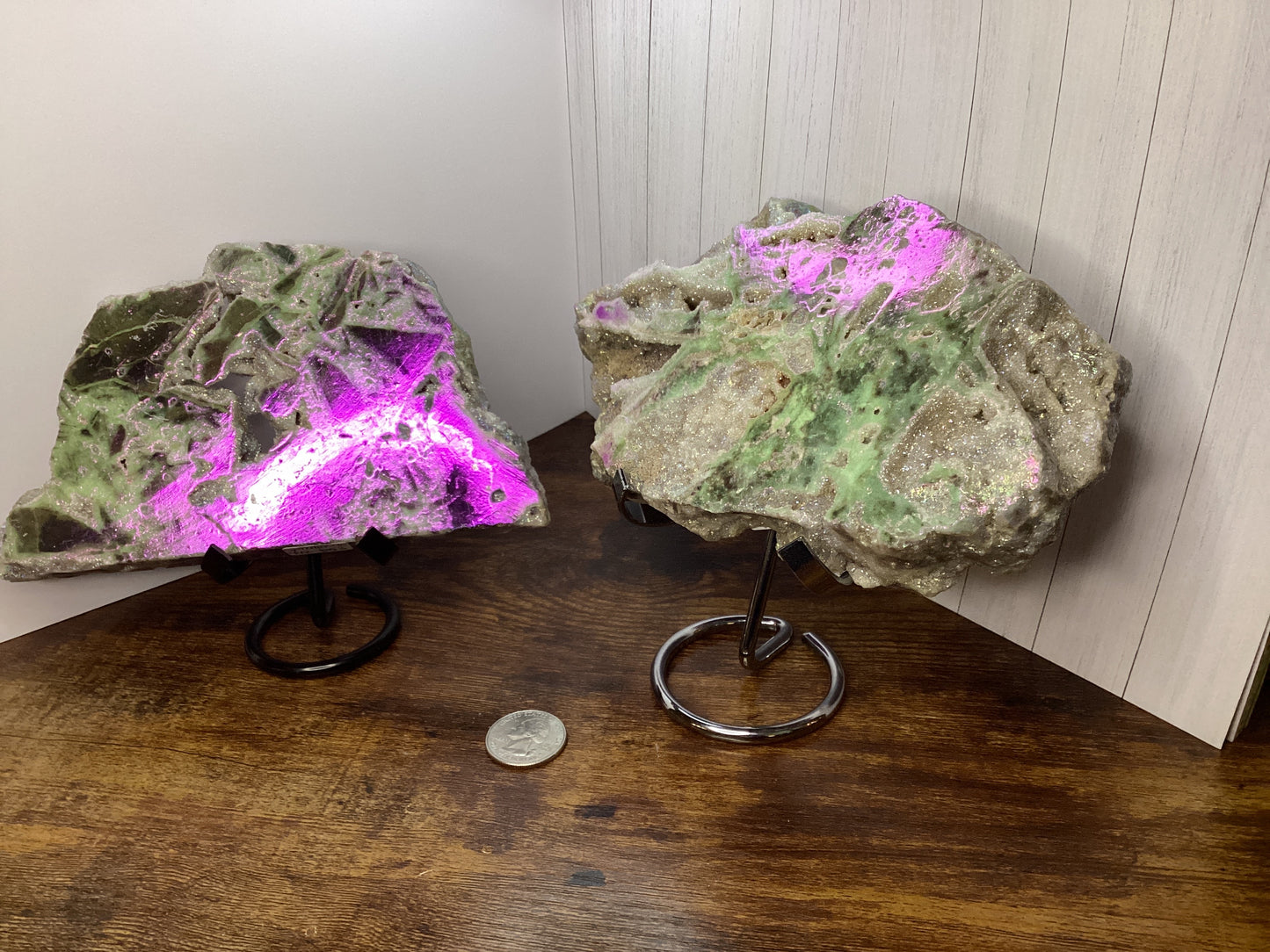 Sphalerite slabs - aura