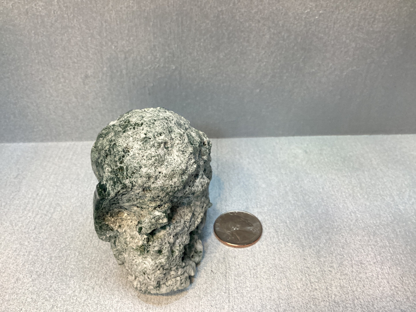 MOSS AGATE SKULL- abundance, growth, emotional healing