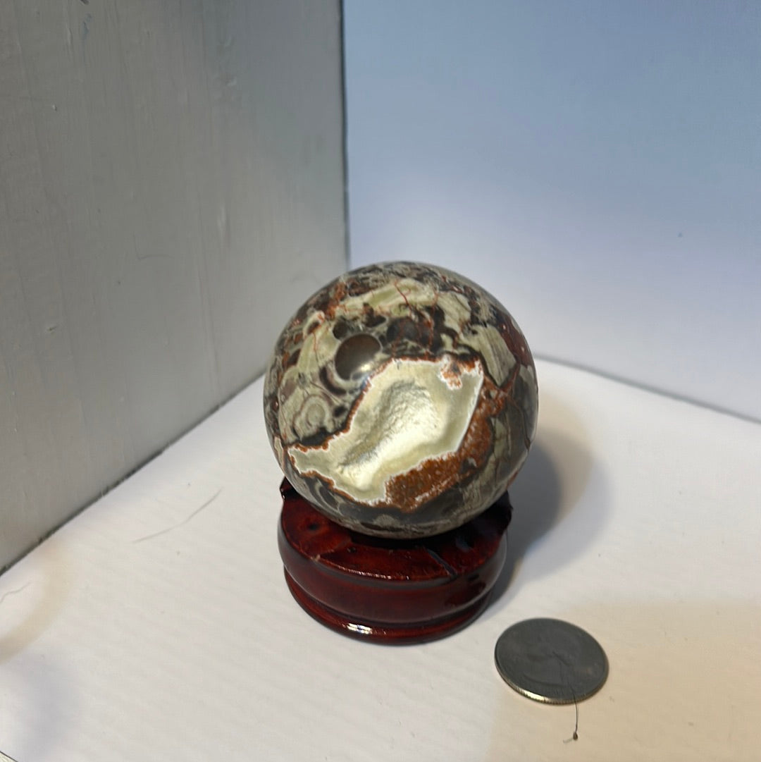 RHYOLITE SPHERE-joy, balance, determination