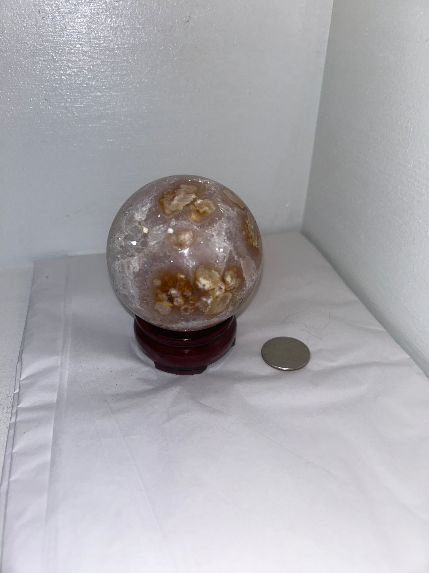 FLOWER AGATE SPHERE-growth, manifestation, and personal transformation