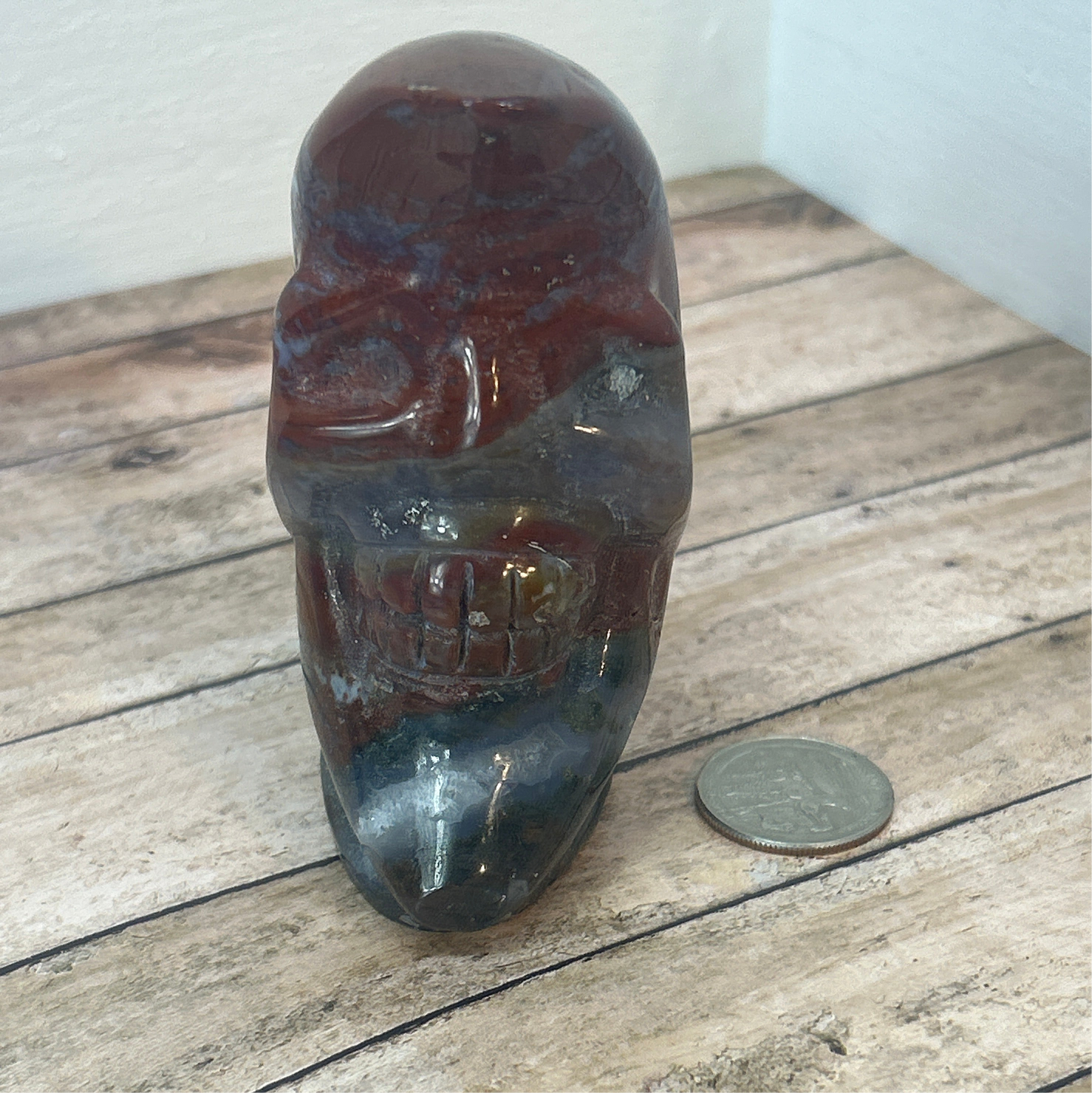 OCEAN JASPER MOON SKULL-Transformation, Harmony, Lunar Energy