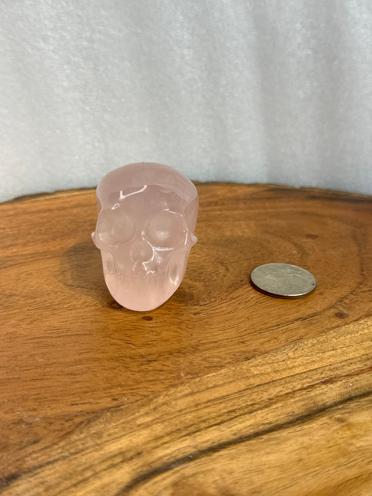 ROSE QUARTZ SKULL Love, Compassion,   Emotional Healing