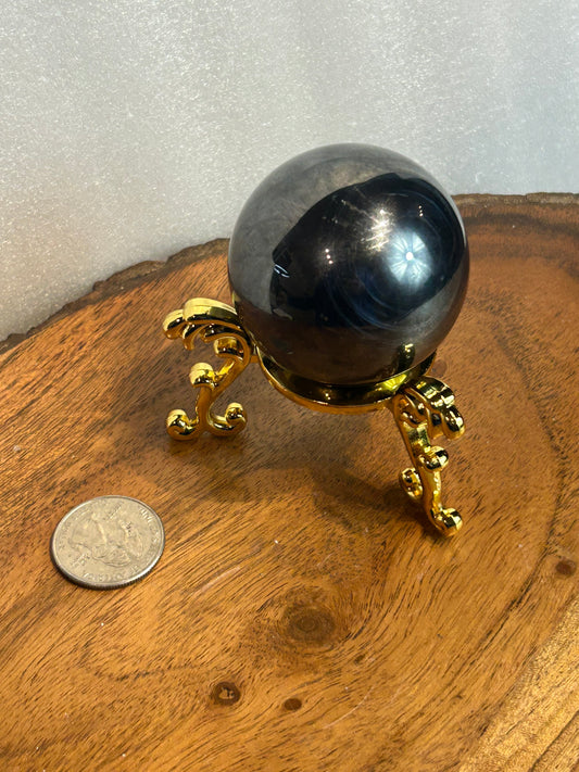 HEMATITE SPHERE- Grounding, Protection, and Strength
