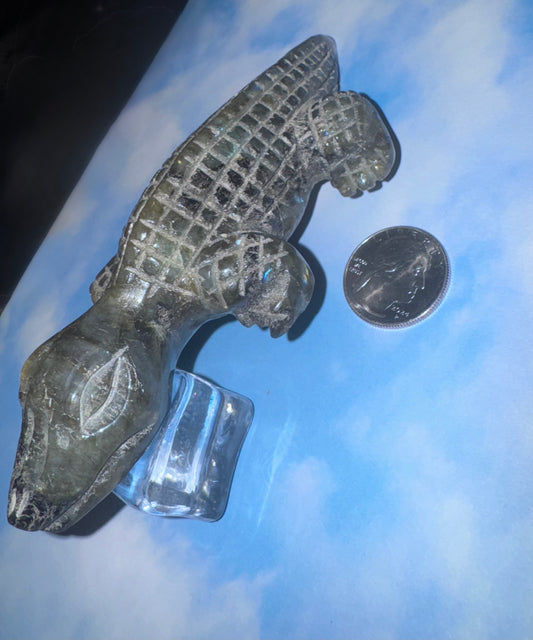 LABRADORITE ALLIGATOR -Transformation, Strength, Mystical Energy
