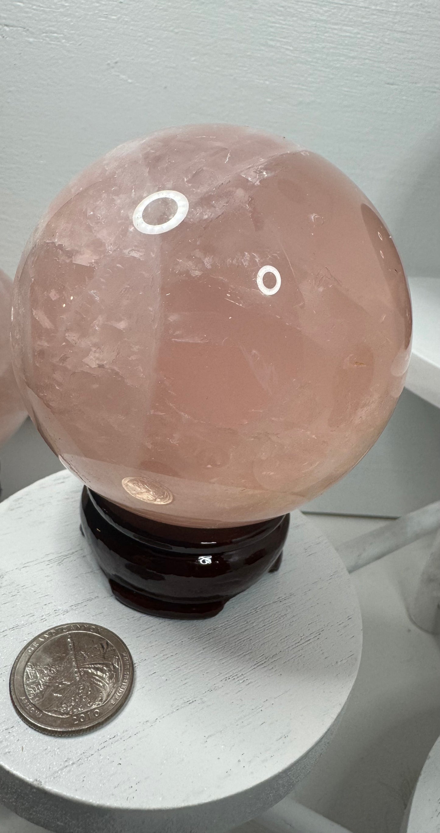 ROSE QUARTZ SPHERE-love, compassion, harmony