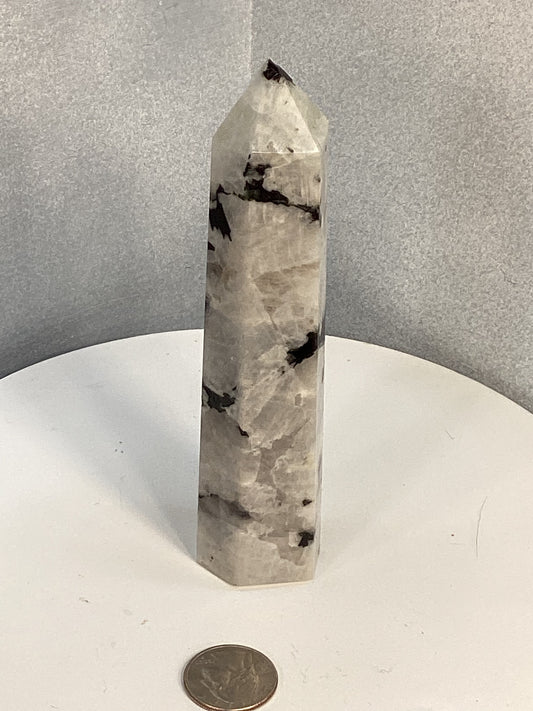 RAINBOW MOONSTONE TOWER-Intuition, Balance, and Divine Feminine Energy