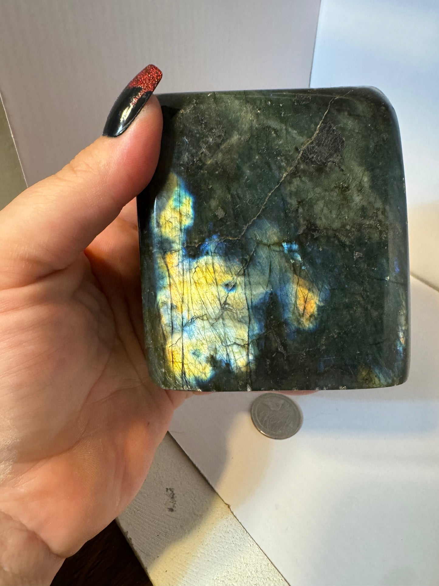 LABRADORITE FREEFORM-intuition, protection, and spiritual awakening