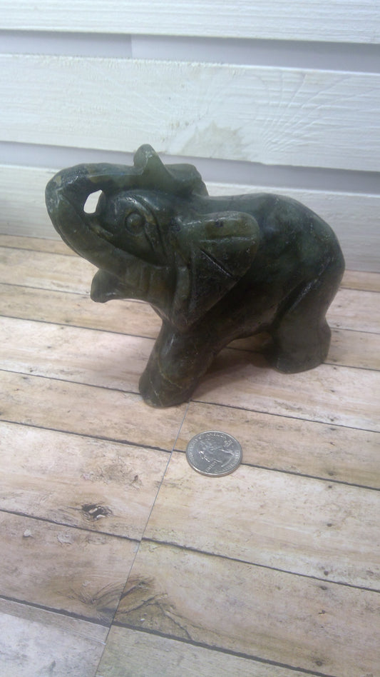 LABRADORITE ELEPHANT -Strength, Intuition, Transformation