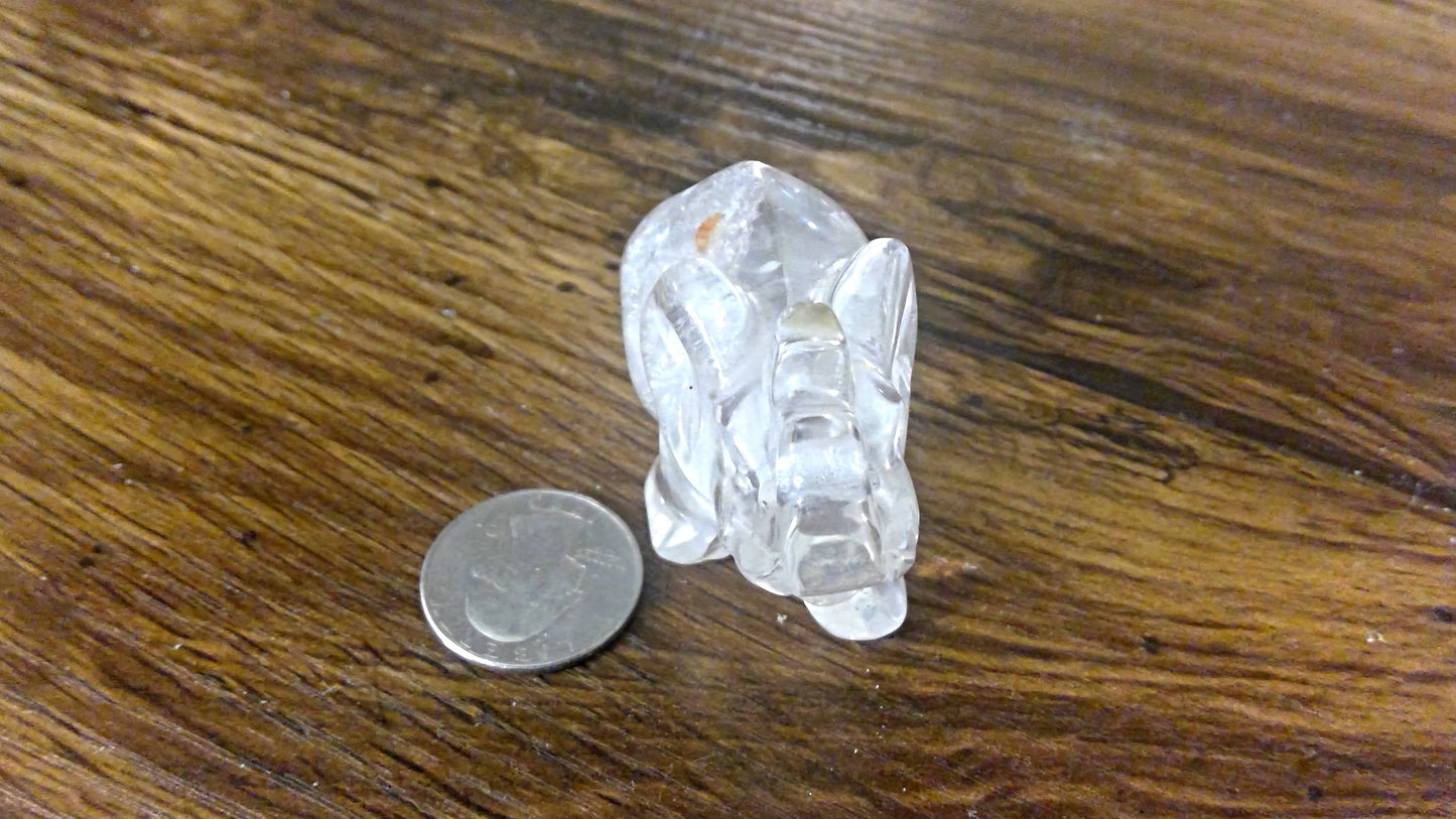 CLEAR QUARTZ ELEPHANT -healing, spirituality, enlightenment