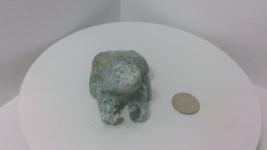 MOSS AGATE FROG-Transformation, Growth, Grounding